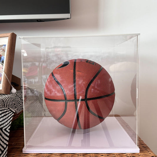 12'' L x 12'' W x 12'' H Assembly Clear Acrylic Basketball Display Case With Stand