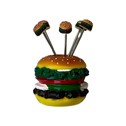 Creative Fruit Fork Set with 10 Hamburger