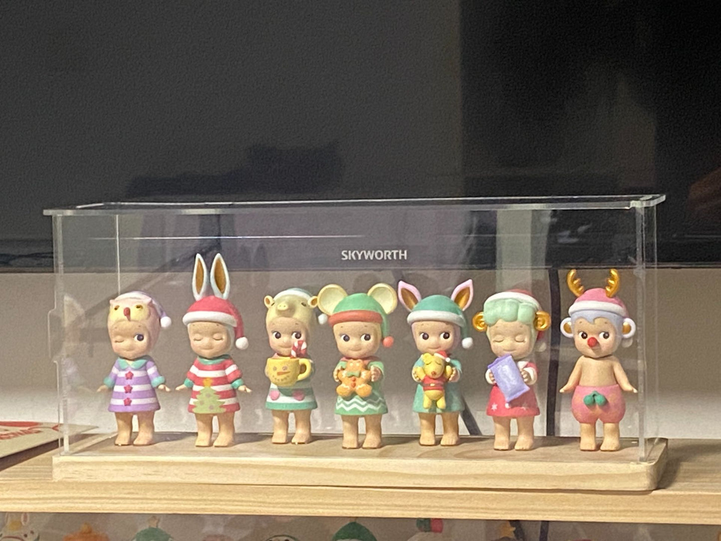 5.3'' x 12'' x 4'' Wood Base Display Case With Side-Open Door