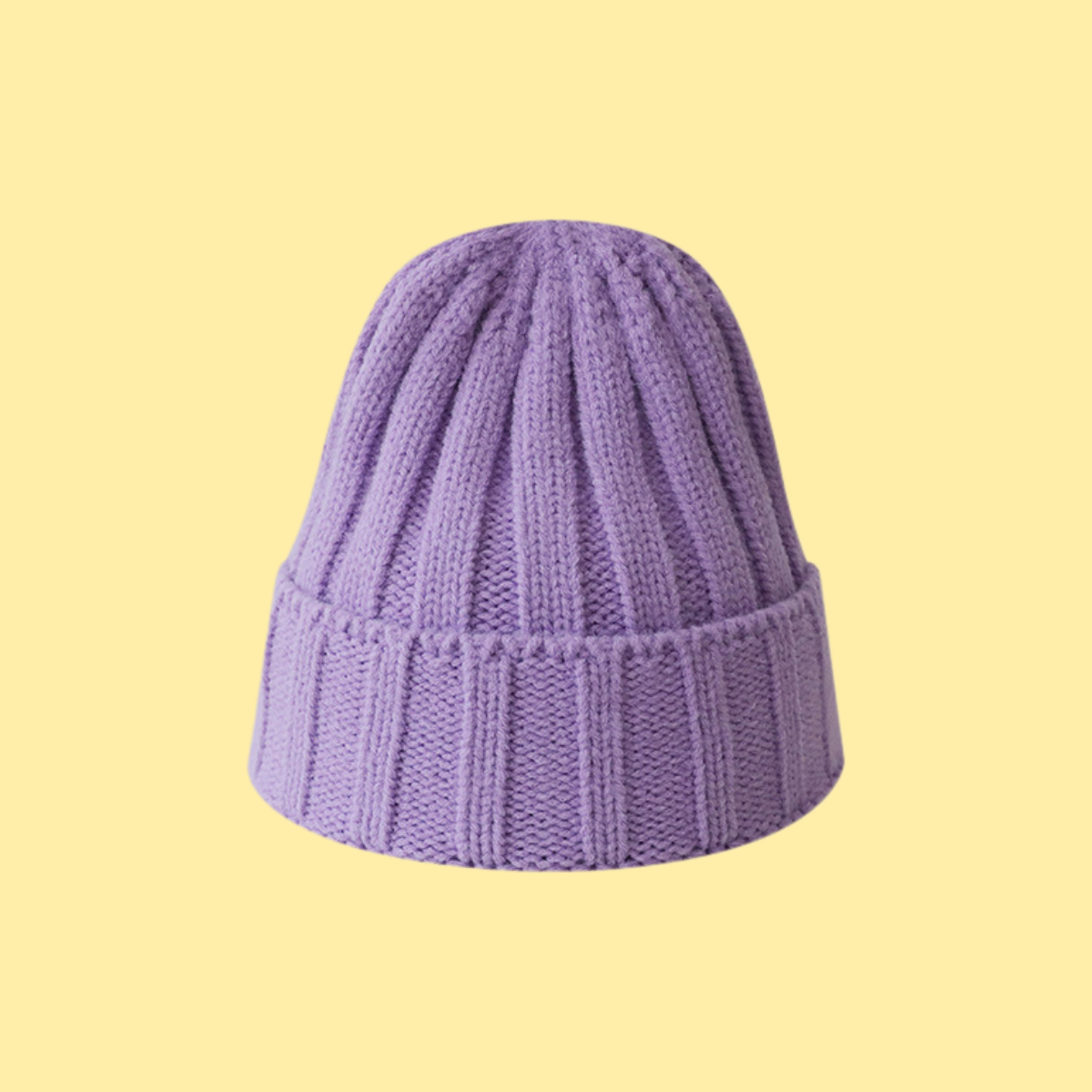 Solid Color Universal Ribbed Knit Beanie