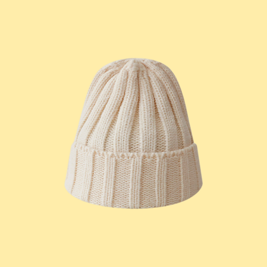 Solid Color Universal Ribbed Knit Beanie
