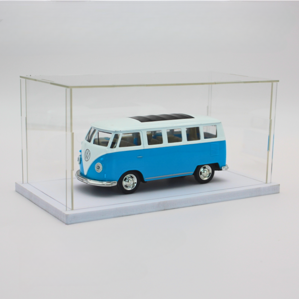 14-inch Tall Custom Size Assembly Acrylic Display Case With White Base