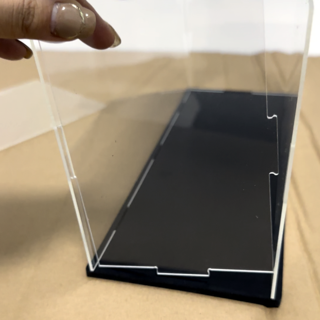 10-inch Tall Custom Size Assembly Acrylic Display Case With Clear Base