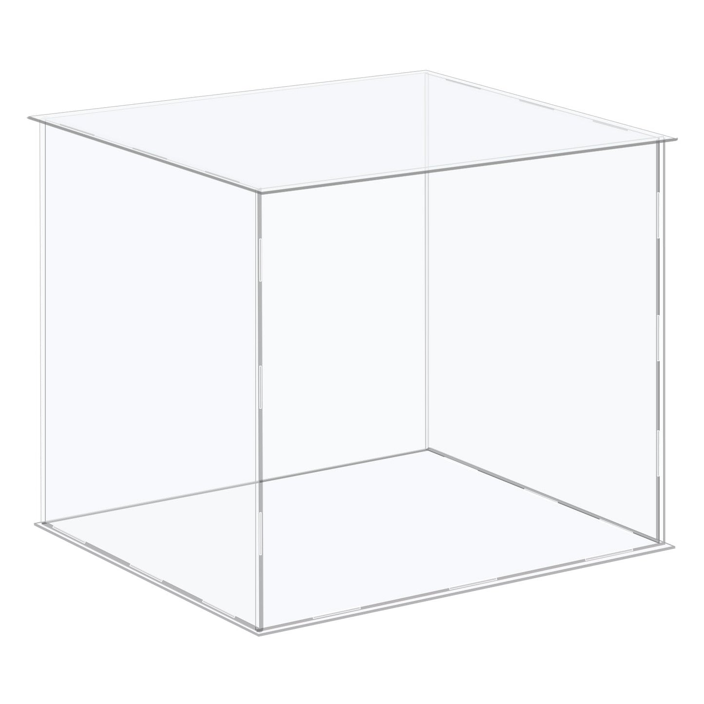 12-inch Tall Custom Size Assembly Acrylic Display Case With Clear Base