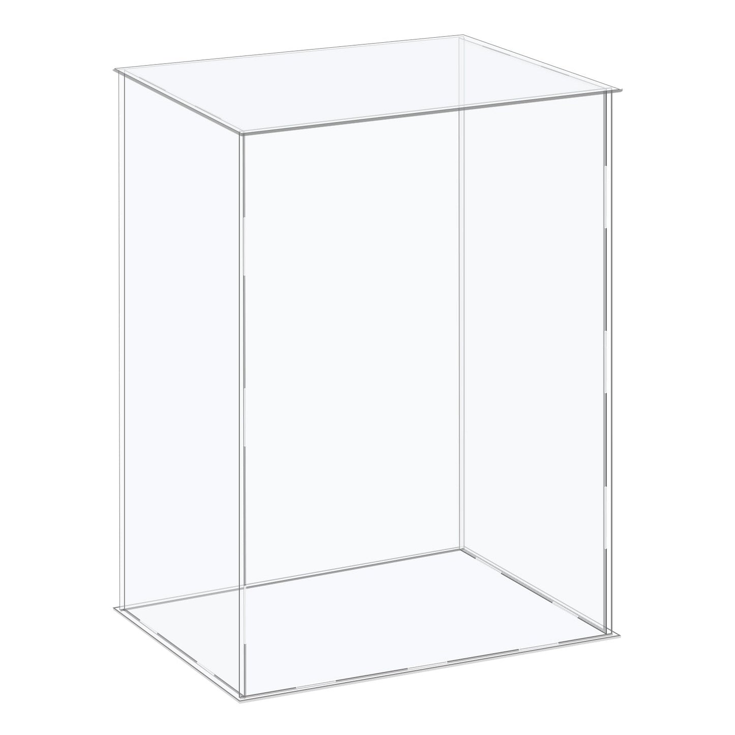 14-inch Tall Custom Size Assembly Acrylic Display Case With Clear Base