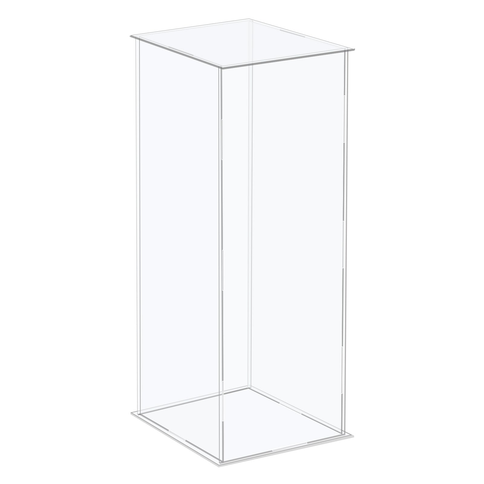14inch Tall Custom Size Assembly Acrylic Display Case With Clear Base