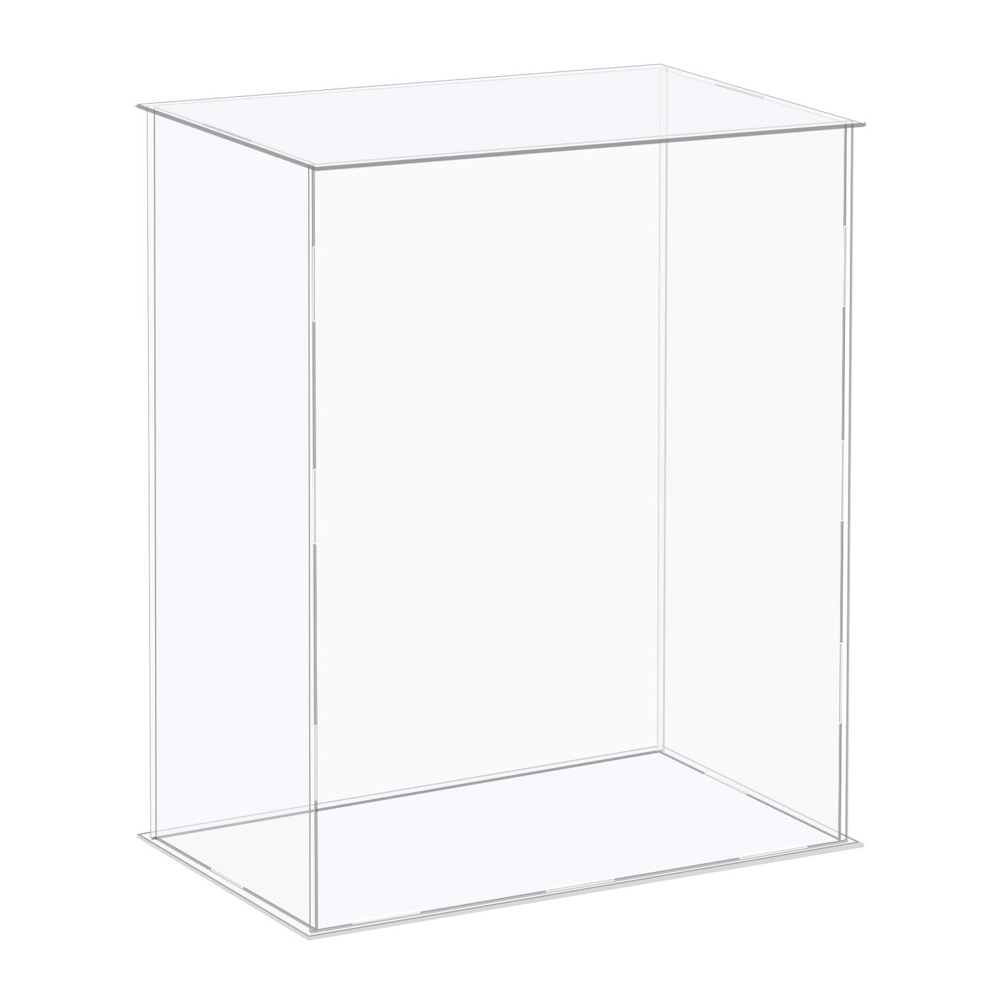 16-inch Tall Custom Size Assembly Acrylic Display Case With Clear Base