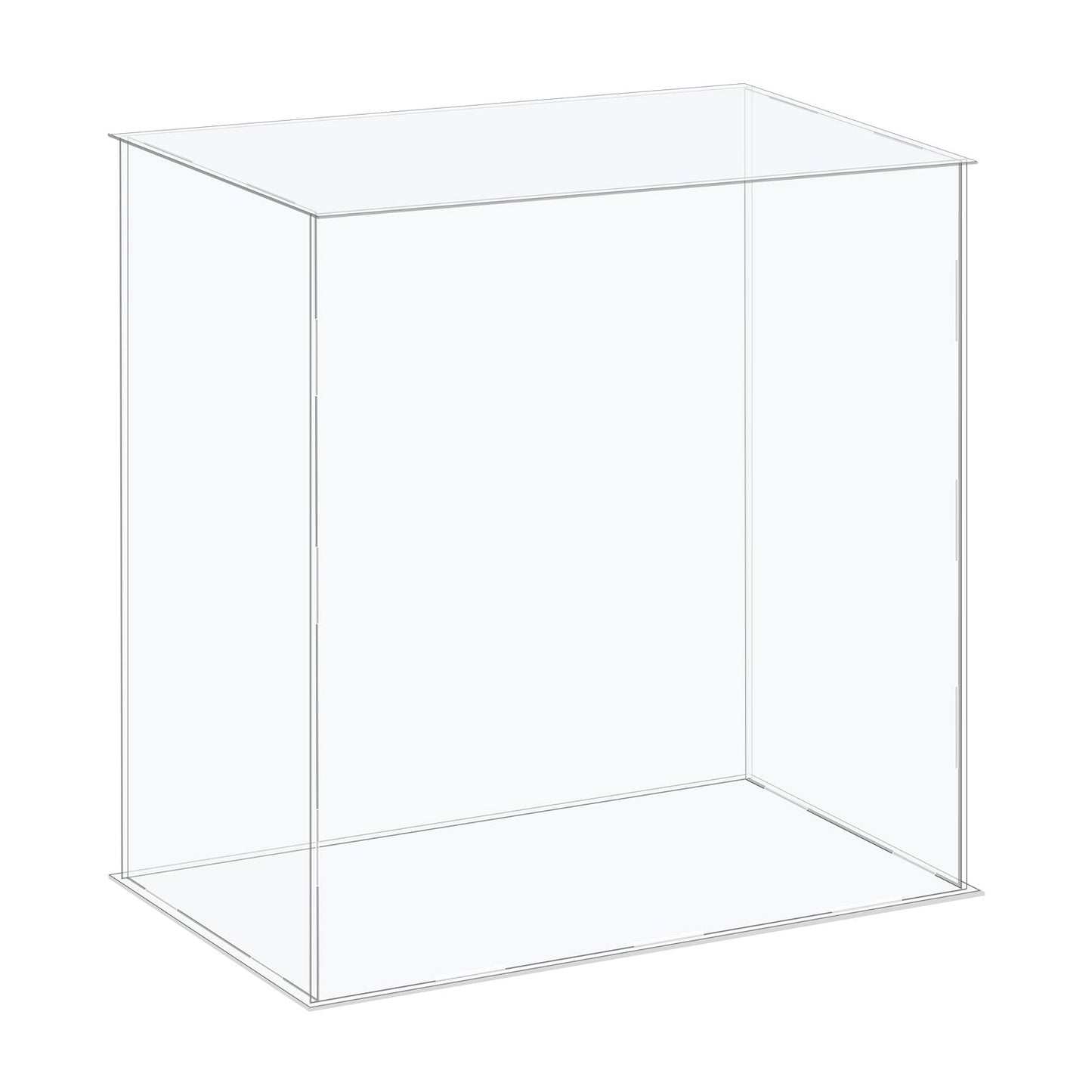 16-inch Tall Custom Size Assembly Acrylic Display Case With Clear Base