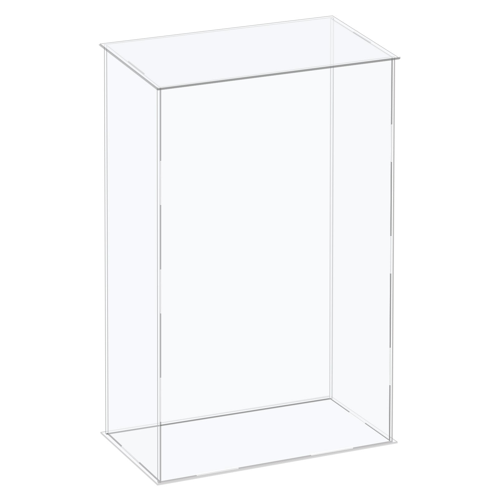 16inch Tall Custom Size Assembly Acrylic Display Case With Clear Base