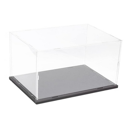 8 inches Tall Self-Assembled Acrylic Display Case With Black Base