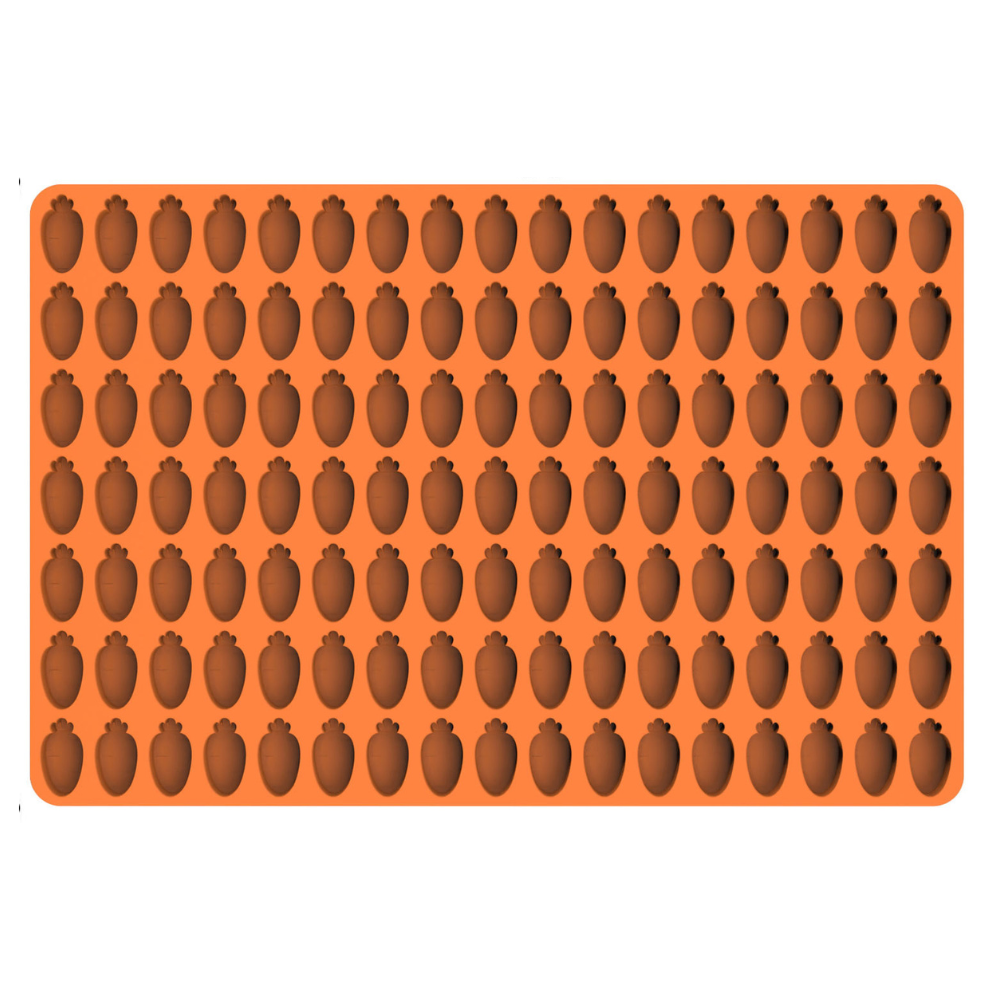 Carrot Silicone Depositor Mold, 119 Cavities