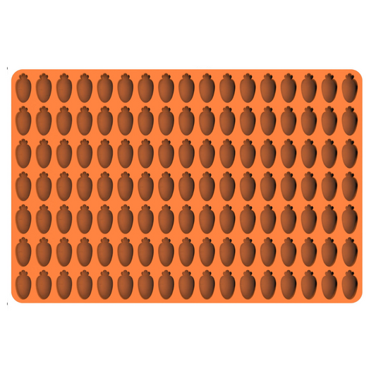 Carrot Silicone Depositor Mold, 119 Cavities