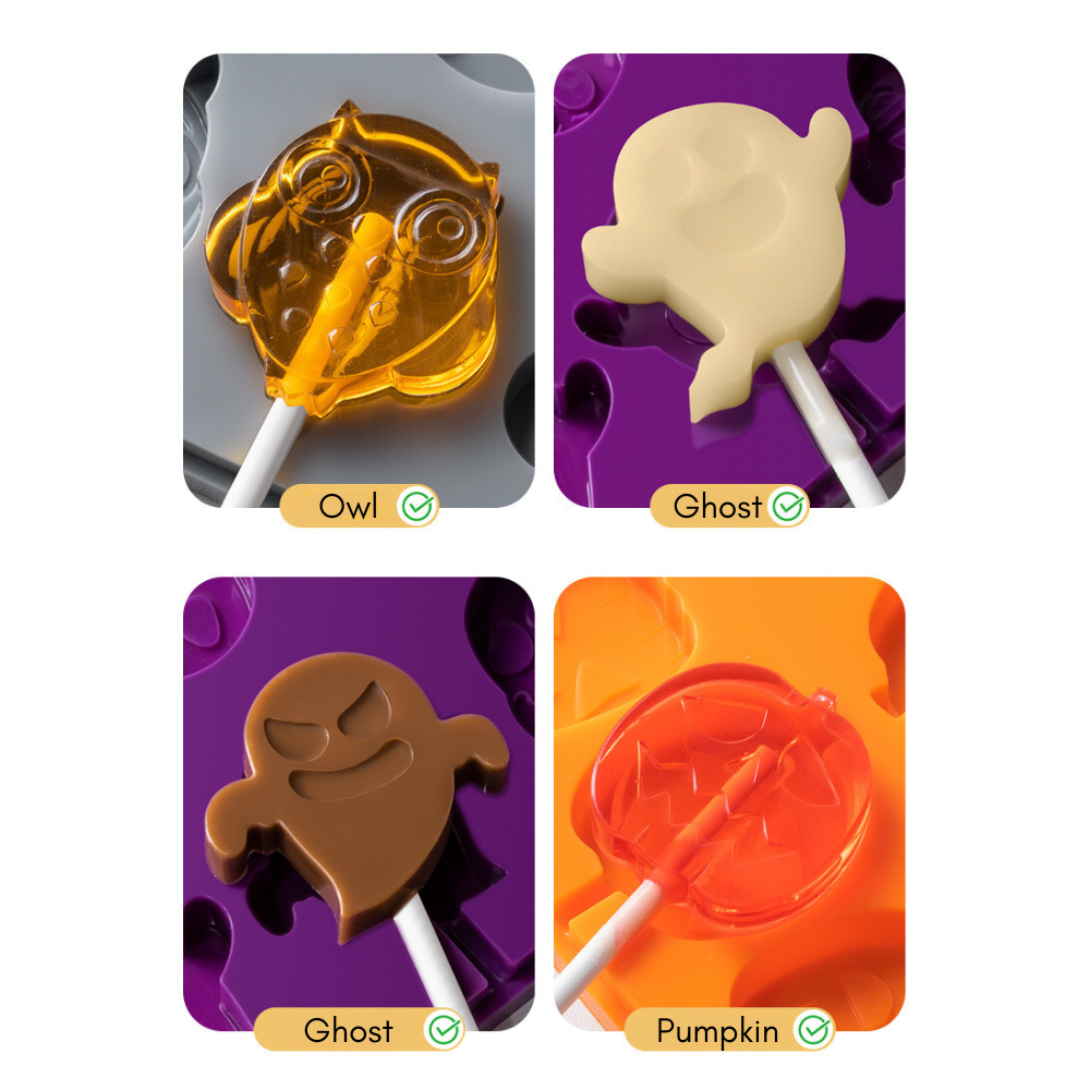 Halloween Silicone Candy Depositor Mold Set of 3 Packs