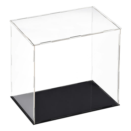 12 inches Tall Self-Assembled Acrylic Display Case With Black Base