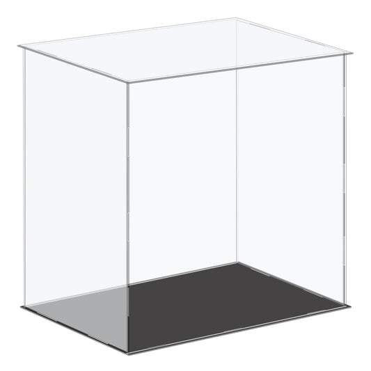 14 inches Tall Self-Assembled Acrylic Display Case With Black Base