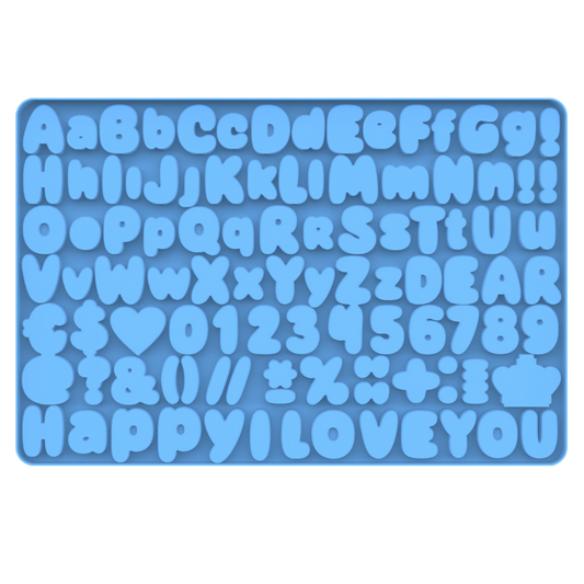 Letters and Numbers Silicone Despositor Mold