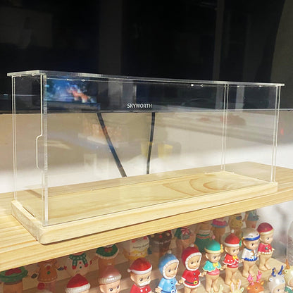 5.3'' Tall x 12'' Length x 4'' Width Wooden Base Display Case With Side-Open Door