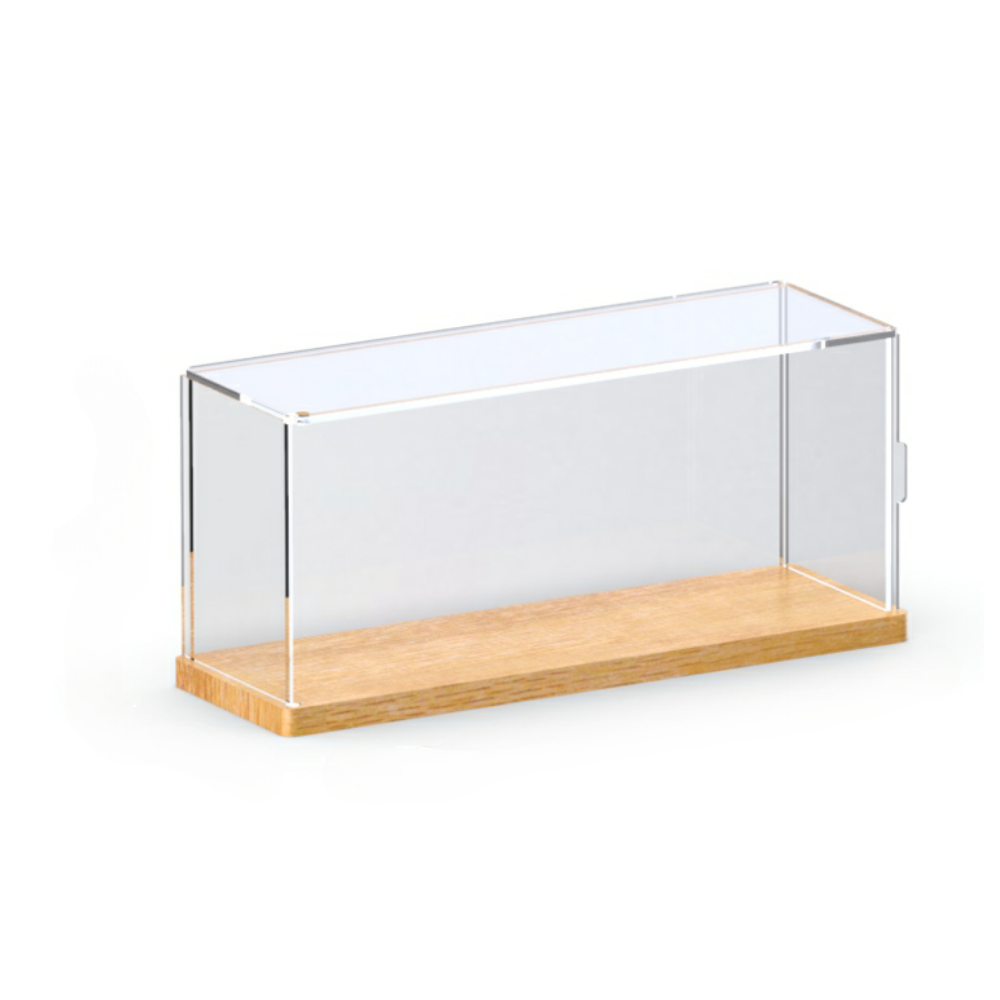 5.3'' Tall x 12'' Length x 4'' Width Wooden Base Display Case With Side-Open Door