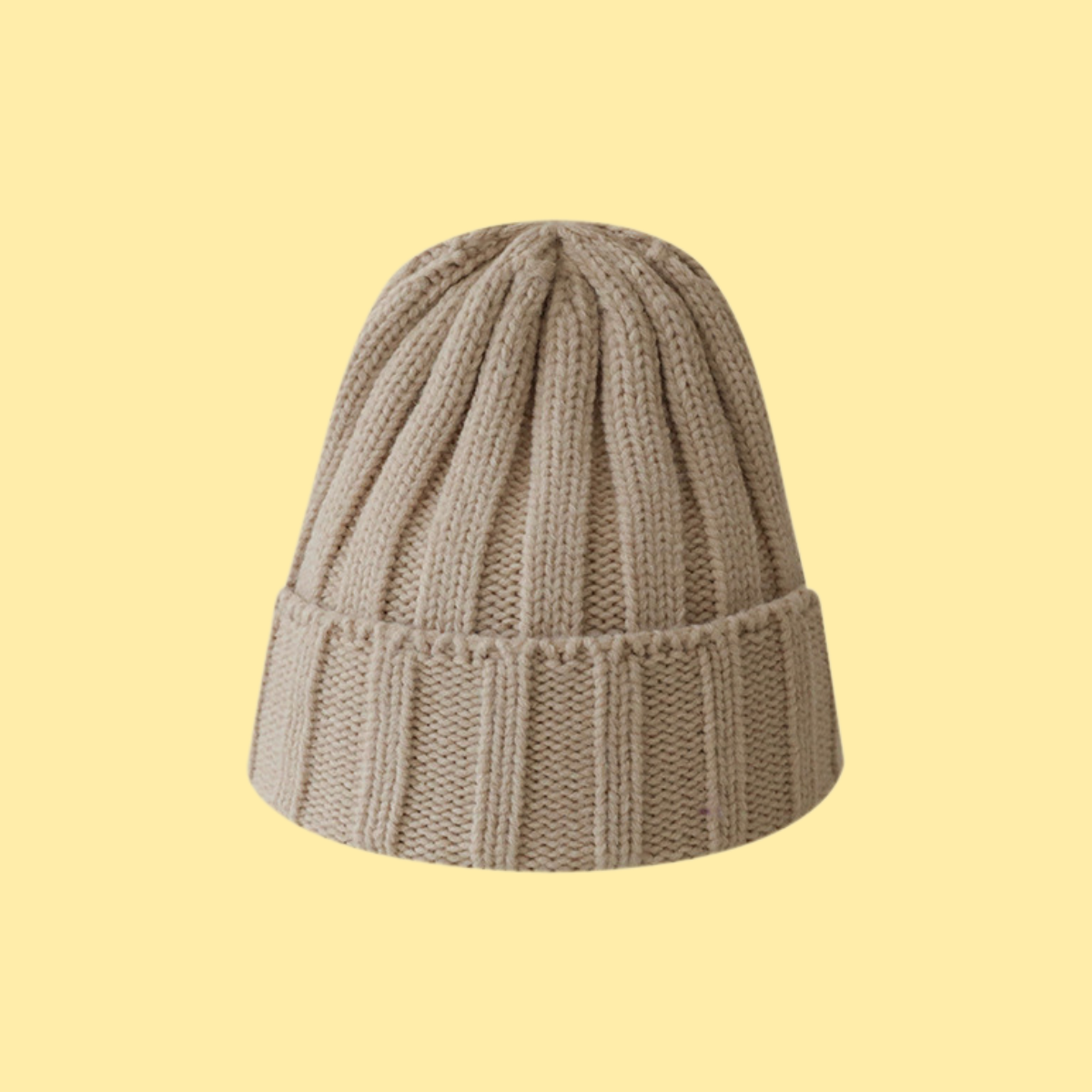 Solid Color Universal Ribbed Knit Beanie