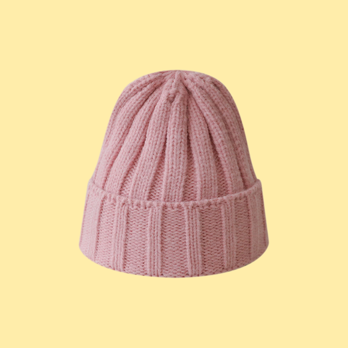 Solid Color Universal Ribbed Knit Beanie