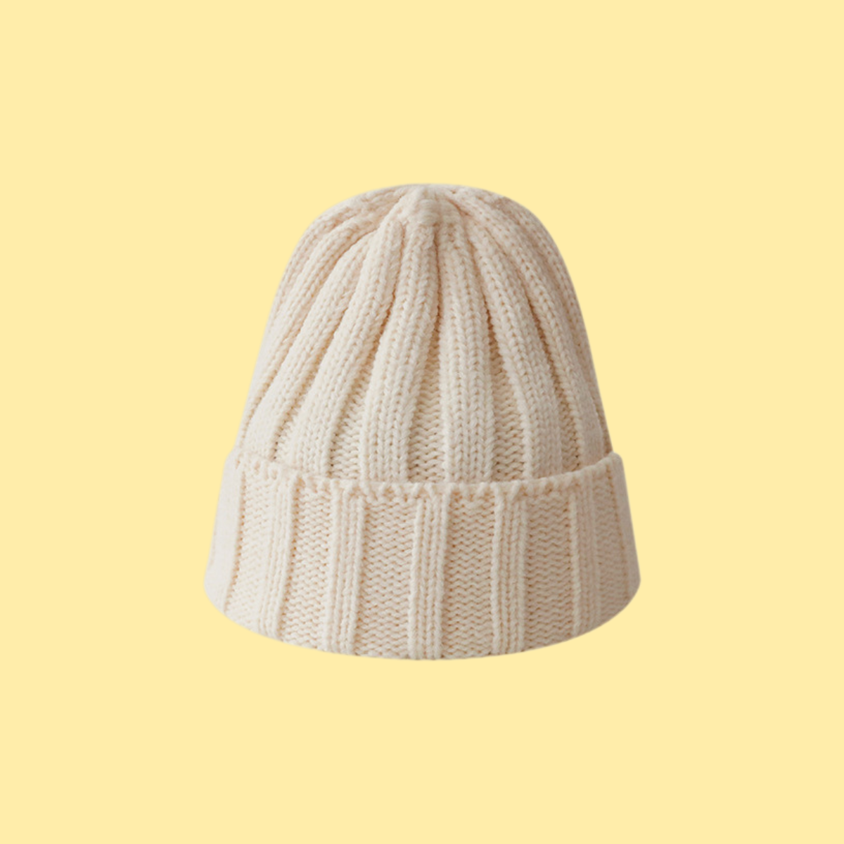 Solid Color Universal Ribbed Knit Beanie