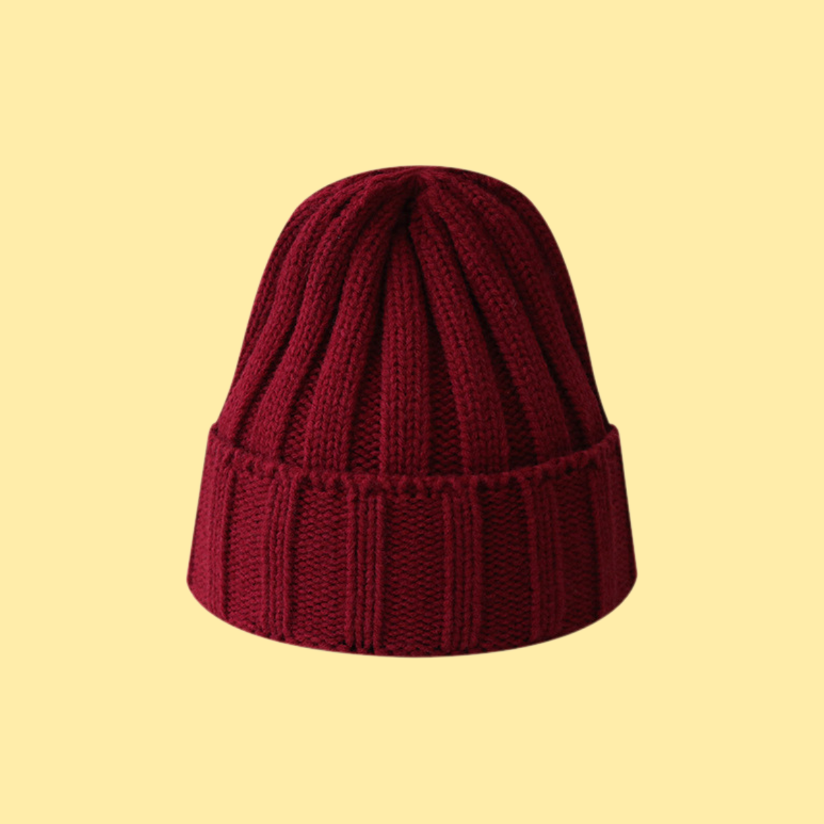 Solid Color Universal Ribbed Knit Beanie