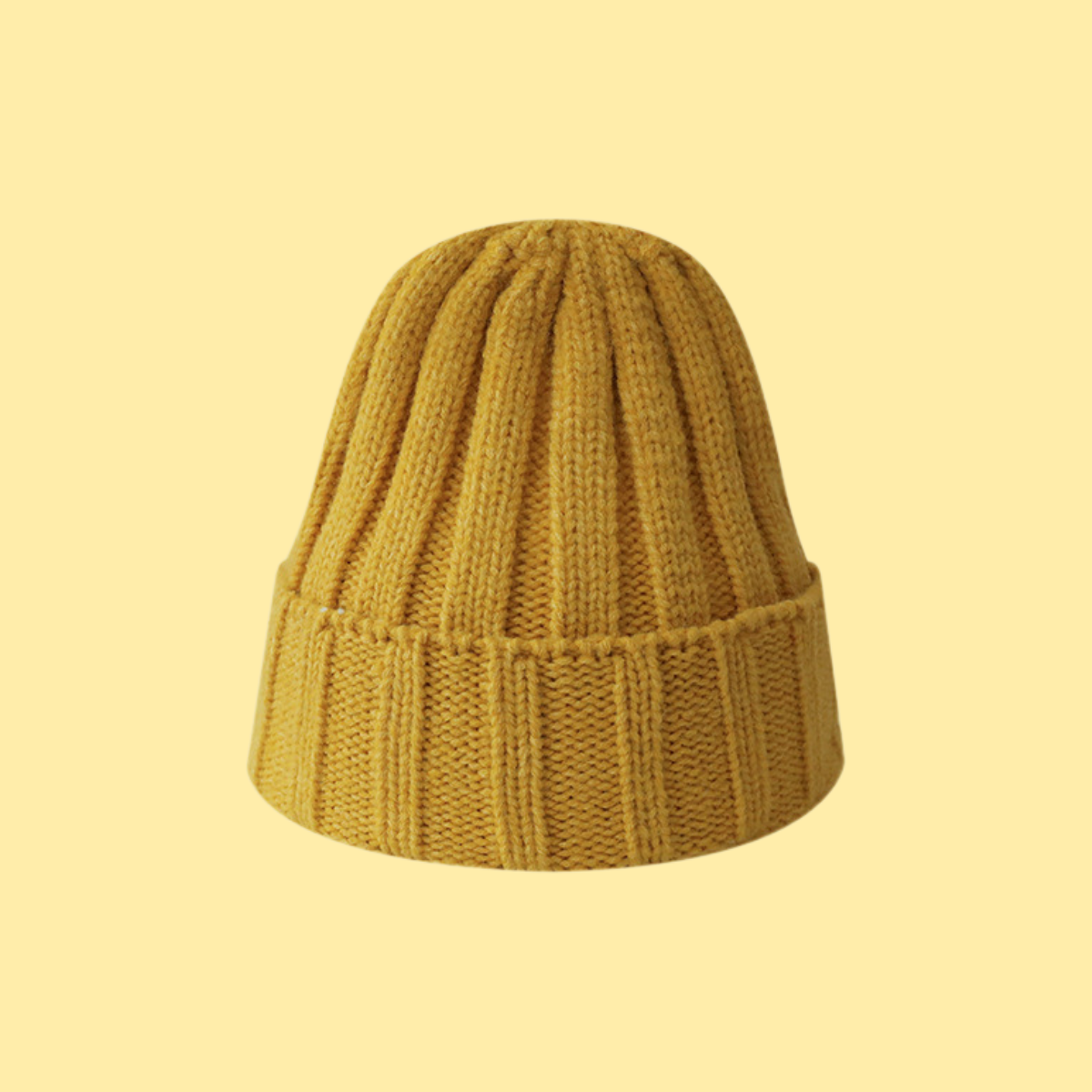 Solid Color Universal Ribbed Knit Beanie