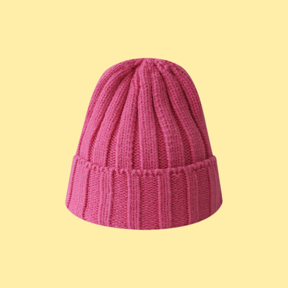 Solid Color Universal Ribbed Knit Beanie