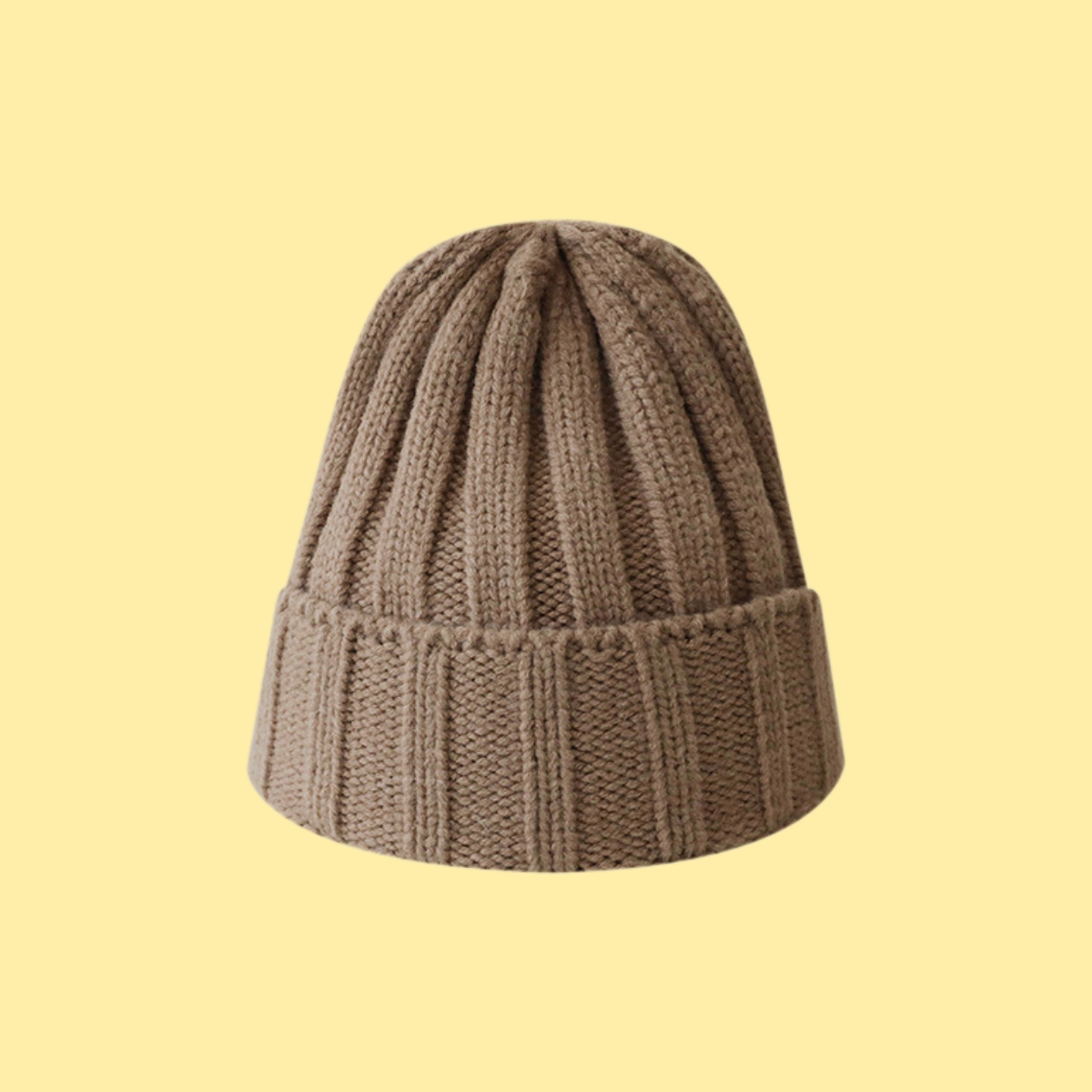 Solid Color Universal Ribbed Knit Beanie