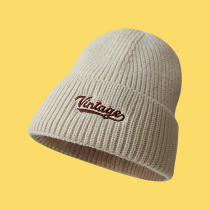 VINTAGE Universal Ribbed Knit Beanie
