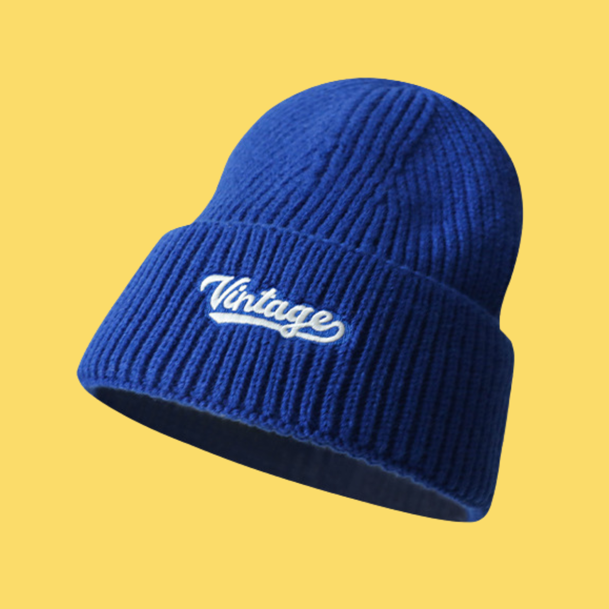 VINTAGE Universal Ribbed Knit Beanie