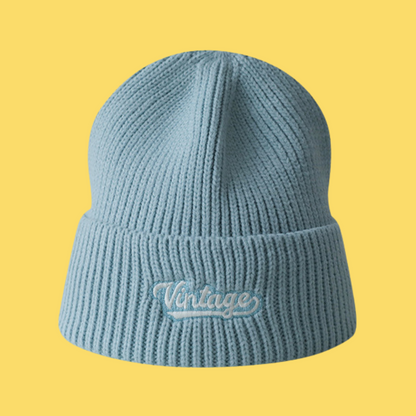 VINTAGE Universal Ribbed Knit Beanie