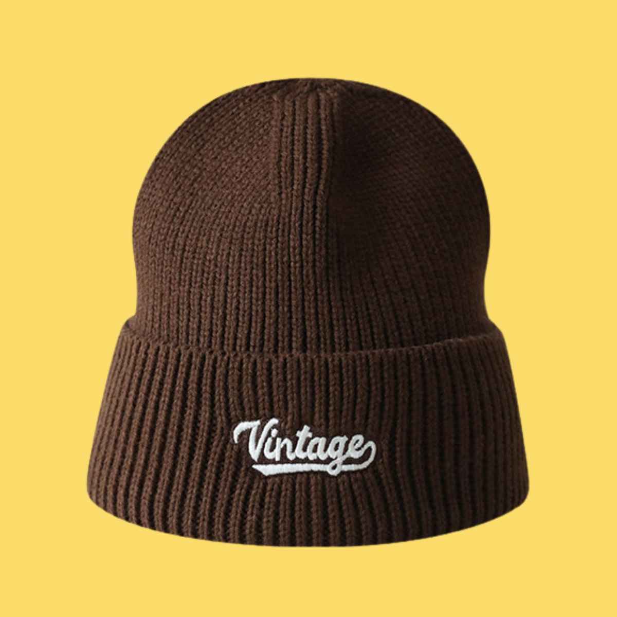 VINTAGE Universal Ribbed Knit Beanie