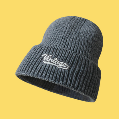 VINTAGE Universal Ribbed Knit Beanie