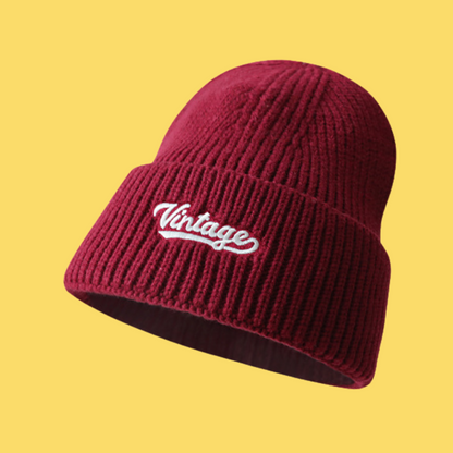 VINTAGE Universal Ribbed Knit Beanie