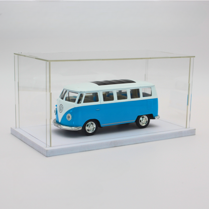 4 inches Tall Self-Assembled Acrylic Display Case With White Base