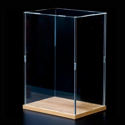 20" Self-Assembled Acrylic Display Box With Wood Base