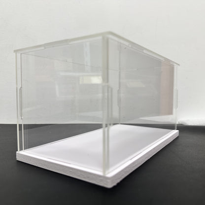 4 inches Tall Self-Assembled Acrylic Display Case With White Base