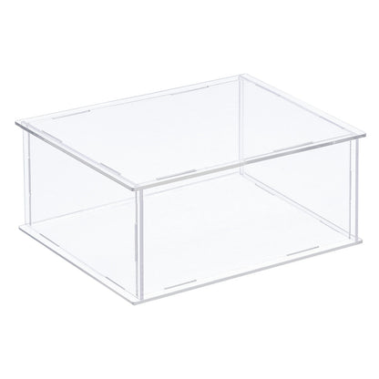 4 inches Tall Self-Assembled Acrylic Display Case With Clear Base