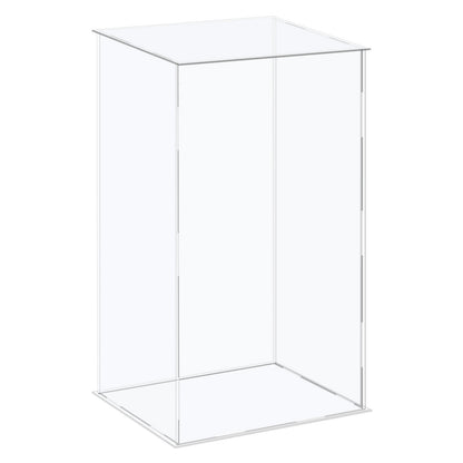 14 inches Tall Self-Assembled Acrylic Display Case With Clear Base