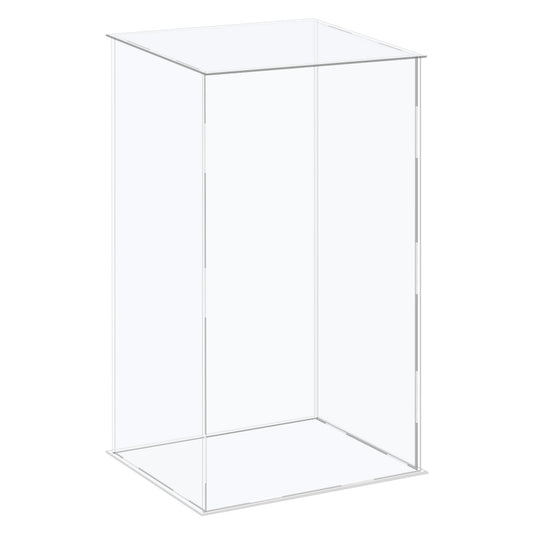 14 inches Tall Self-Assembled Acrylic Display Case With Clear Base